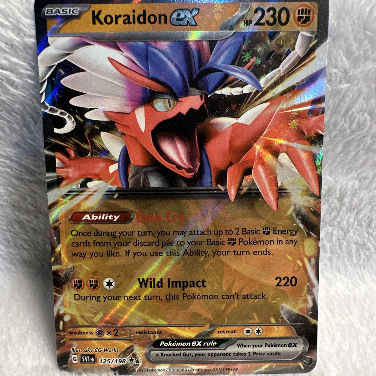 Pokemon : SV SCARLET & VIOLET KORAIDON ex 125/198 ULTRA RARE