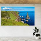 Scenic Cliffs Nature Scotland Ocean 3d View Wall Sticker Poster Decal A547