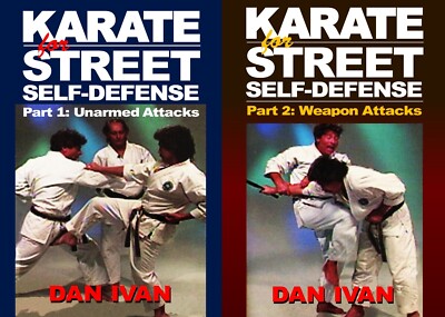 2 DVD Set Karate for Street Survival Self Defense Unarmed & Armed Attacks - Ivan