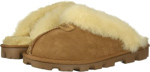 Women's Shoes UGG COQUETTE Sheepskin Slide Slippers 5125 CHESTNUT - Picture 1 of 6