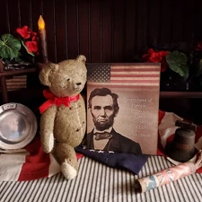 ABE LINCOLN QUOTE REPRODUCTION COLONIAL VINTAGE PRIMITIVE  STYLE AMERICA SIGN