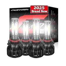 9006 9005 4Sides LED Headlights Kit Combo Bulbs High Low Beam Super White Bright