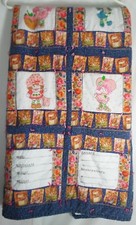Strawberry Shortcake Teddy Bear Keepsake Blanket Homemade Christmas Backing