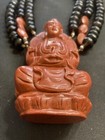 Amazing Massive Dramatic Goldstone and Dark Smokey Quartz Quan Yin Necklace — photo 4