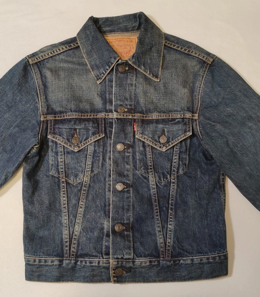 Chaqueta de Camionero Levis 557 Tipo 3 Denim Grande E Talla 36 71557-02 Hecha en Hong Kong Foto 4 de 4