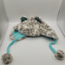 Justice Girls Winter Hat One Size Fits All - Wolf/Cat Ears, Tassels