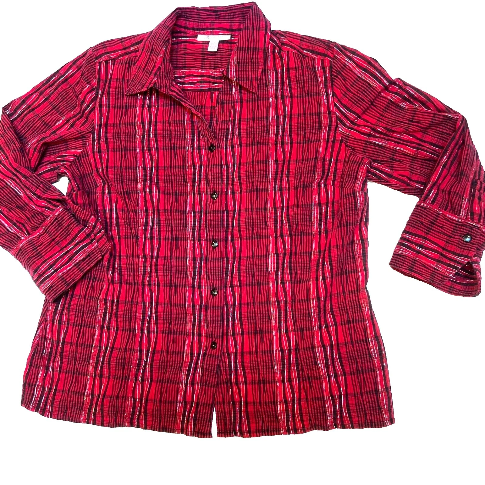 JM Collection Cotton Striped Tops for Women