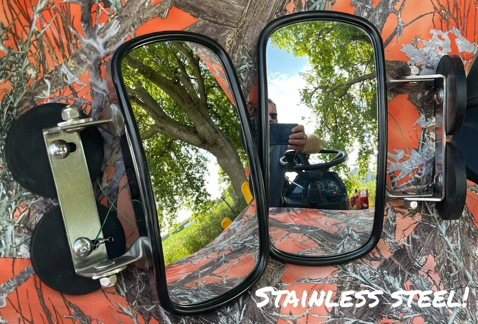 O MELHOR QUE VOCÊ PODE COMPRAR! ESPELHOS ÍMÃ TRATOR minicarregadeira aço inoxidável revestido de borracha - Imagem 2 de 4