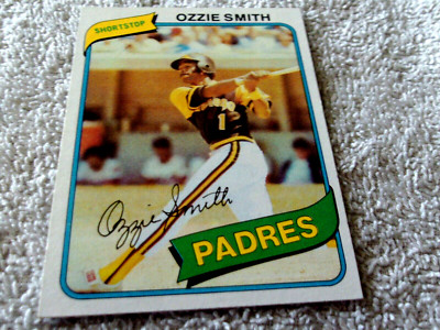 1980  OZZIE  SMITH   # 393  TOPPS  PADRES BASEBALL    2nd  YEAR    GEM  MINT  !!
