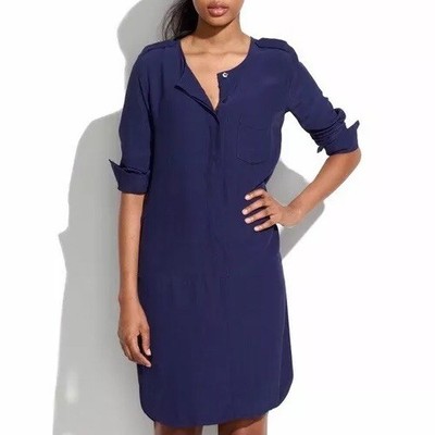 madewell navy blue dress