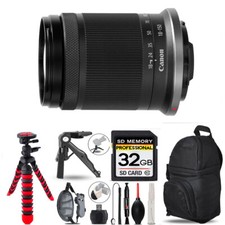 Canon RF-S 18-150mm f/3.5-6.3 STM Lens Tripod Backpack-32GB Accessory Bundle