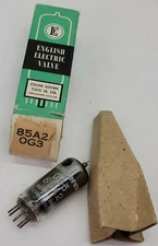Vintage English Electric Valve Amperex 0G3 85A2 Tube Holland England Rare 