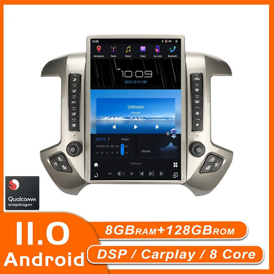 14.4'' Android Car Radio 2din Stereo For Chevrolet Silverado Gmc Sierra 2013-2020