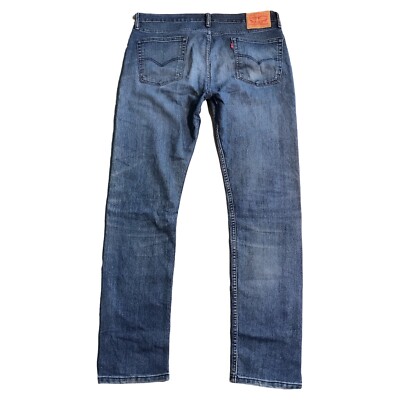 Levis 510 Skinny Denim Blue Jeans Mens Tag 36x34 Western Cowboy