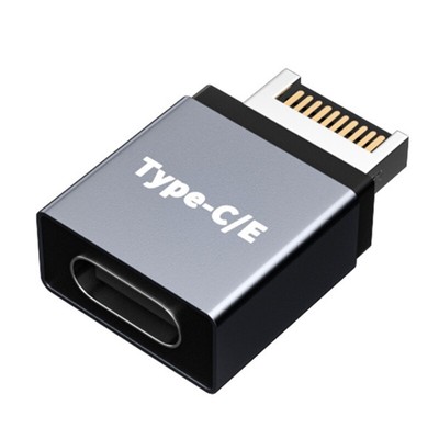 Type E Male to Type C Female Adapter for Computer Motherboard Front Panel Header