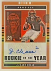 2021 Contenders Optic JA'MARR CHASE Rookie ROY Auto Orange Prizm (Match) #/20
