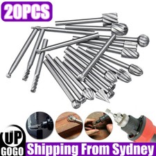 20x Tungsten Solid Carbide Burr Set Rotary Tool Die Grinder Bits Burrs 3mm Shank