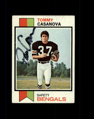Tommy Casanova Signed 1973 Topps Football #198 IPA IN PERSON AUTOGRAPH