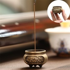 Chinesisch Mini Messing Buddhistisch Incenser Burner Stabhalter Ash Fänger Retro