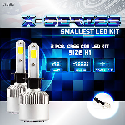 200W 20000LM CREE LED 6000K White Headlight Conversion Kit PAIR - H1