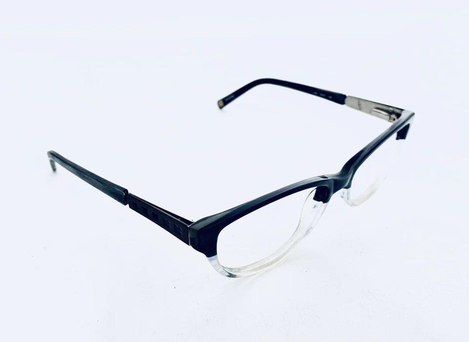 Liz Claiborne Gray Clear Ombré Lucite Cat Eye Frame Glasses L397 0G74 52 15 130 - Image 3 of 4