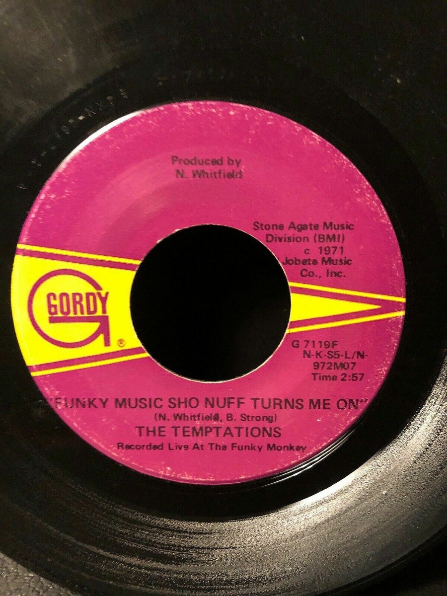 1972 The Temptations FUNKY MUSIC SHO NUFF TURNS ME ON (45RPM 7