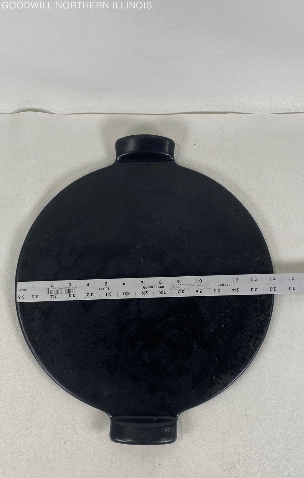 Vintage Emile Henry Black Flame Pizza Stone Porcelain Stoneware Pan