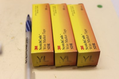 3M Scotchcode SDR-YL Wire Marker Tape Refill Roll, YELLOW - BUY ALL 3 BOXES