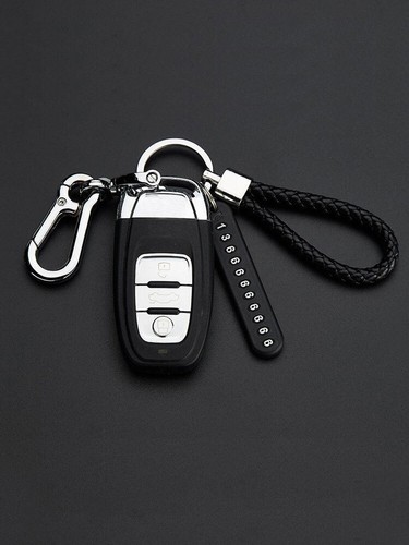 Anti-lost Car Keychain Phone Number Card Keyring Vehicle Keytag Holder Accessory - Picture 10 of 12