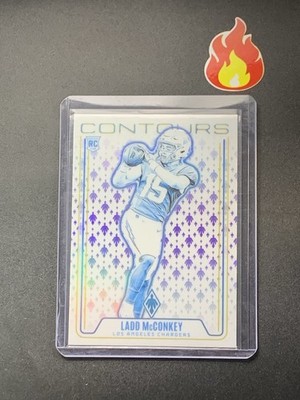 2024 Panini Phoenix - Contours Ladd McConkey #CON-LMY White Shimmer (RC)