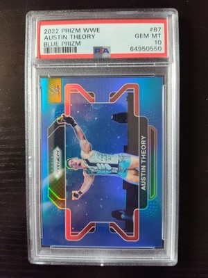 *POP 3*! PSA 10 BLUE PRIZM #/199 Austin Theory #87 2022 Panini WWE DEBUT EDITION