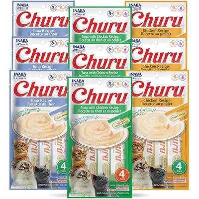 Churu Natural Cat Treats - Tuna & Chicken Variety Pack (36 x 0.5 oz Tubes)