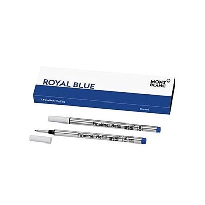 MONTBLANC 2pk Broad Royal Blue Rollerball Pen Refills 128249