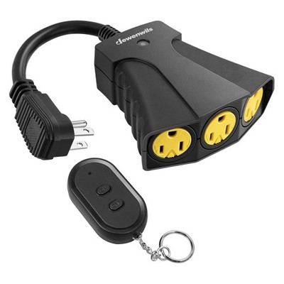 Outdoor Remote Control Outlet - 3 Heavy Duty Outlets