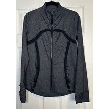 Lululemon Define Jacket Womens 12 Heathered Gray Full Zip Luon Cuffins