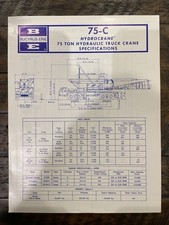 Grúa hidráulica Bucyrus-Erie 75-C 75 toneladas camión grúa especificaciones