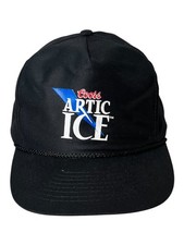 Vintage Coors Artic Ice Beer Logo Snapback Hat Black One Size