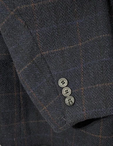 Vtg Natural Exchange Alexander Lloyd Blazer 60R Shetland Wool Windowpane Plaid image 4