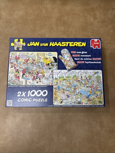 Haasteren 1000 pc 2 Pk Puzzles SEAFOOD SUPPER, CLASH OF THE BAKERS - Free Ship