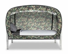 Privacy Pop Bed Tent Spacious  Twin Bed Portable Tent With Storage Bag Camo