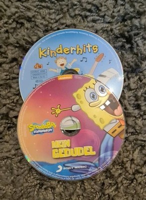 2 Musik CD's - Kinderlieder und Sponge Bob - ohne Hülle