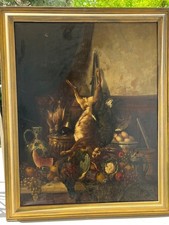 Großes Jagdstillleben Öl auf Leinwand im Barockstil - 93 x 120 cm - signiert