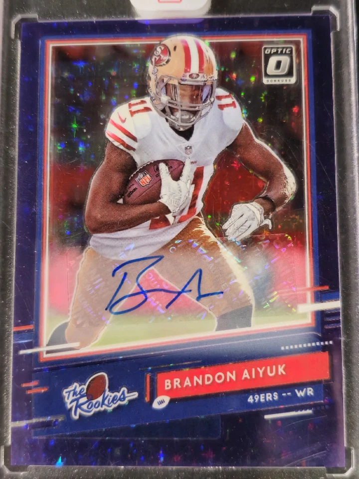 2020 Panini Donruss Optic Purple Stars Auto #TR-BA Brandon Aiyuk RC #16/25 🔥  - Image 2 of 4