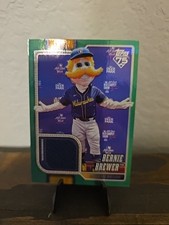 2026 Topps Celebrations Series 1 Green Memorabilia worn mascot Bernie Brewer /99