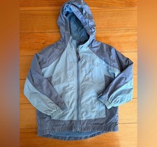L.L. Bean L 6x/7 Light Jacket Zip Up Windbreaker with Hood Blue