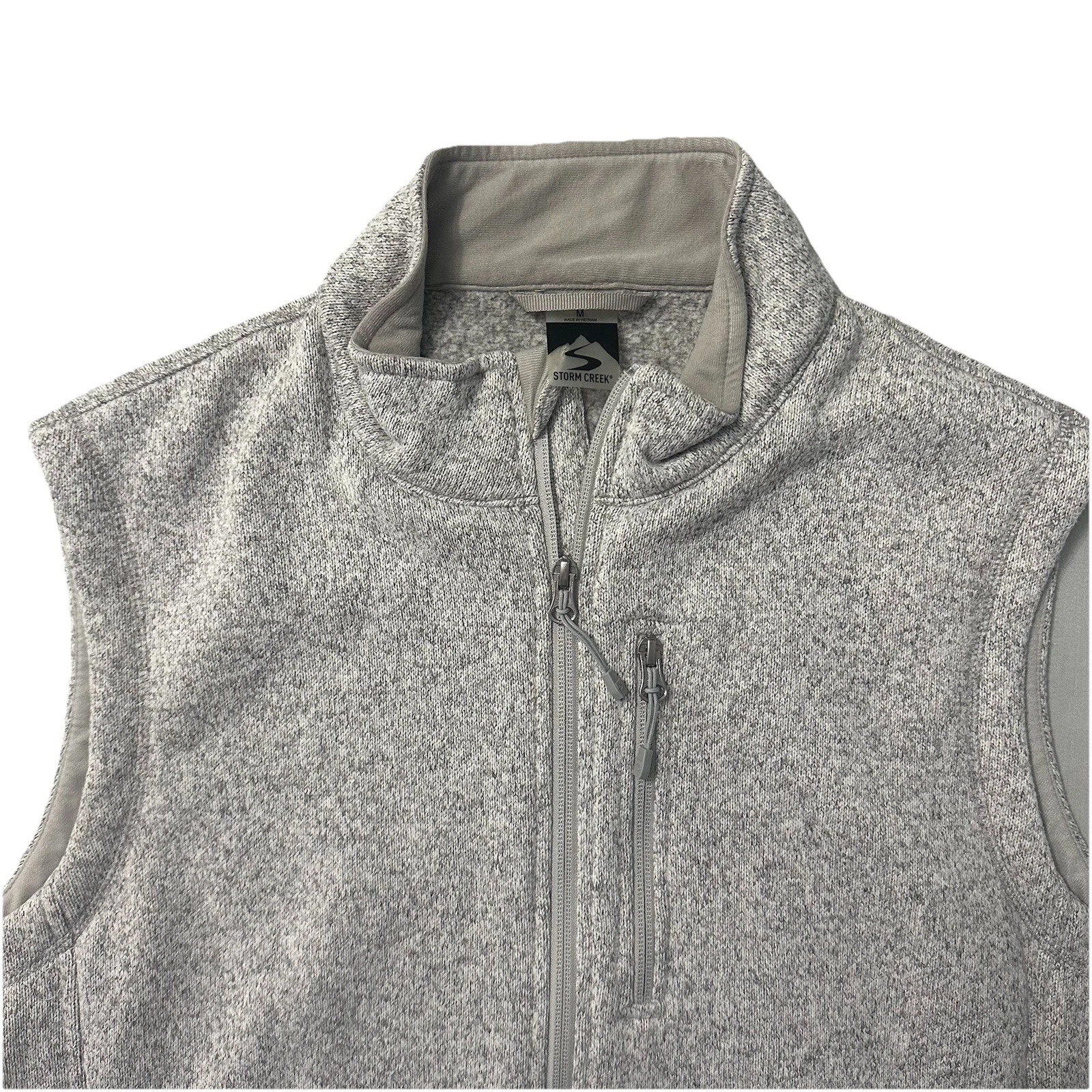 Storm Creek Overachiever Sweaterfleece Vest Mens M Platinum Gray Full Zip 4630