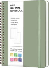 Journaling Notebooks, Lined Spiral Journal Notebook for Women Men, 146 Pages C