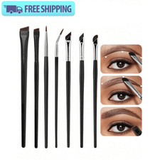 7PCS Eyeliner Brush Set Angled Ultra Thin Flat Gel Eye Liner Makeup Brushes