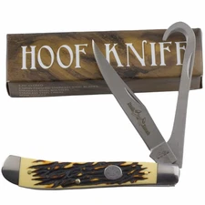 Rite Edge Hoof Trapper Folding Pocket Knife Faux Bone Handle