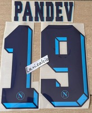 KIT PERSONALIZZAZIONE NOME NUMERO PER MAGLIA CALCIO NAPOLI 12/13 PANDEV 19